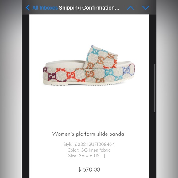 GUCCI WOMEN'S PLATFORM SLIDE SANDAL - Picture 9 of 9